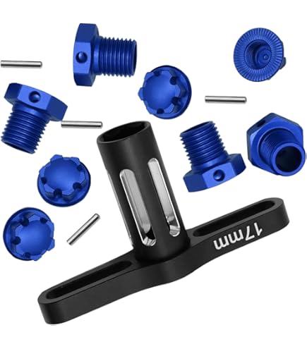 Amazon.com: Traxxas 8654 Aluminum 17Mm Splined Wheel Hubs, Blue